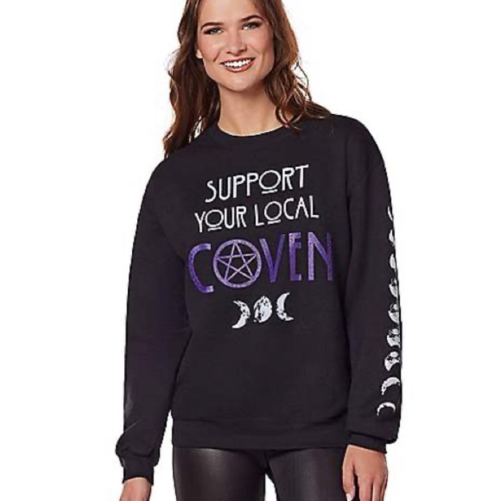 Spirit Black Sweatshirt with Purple Coven Graphic